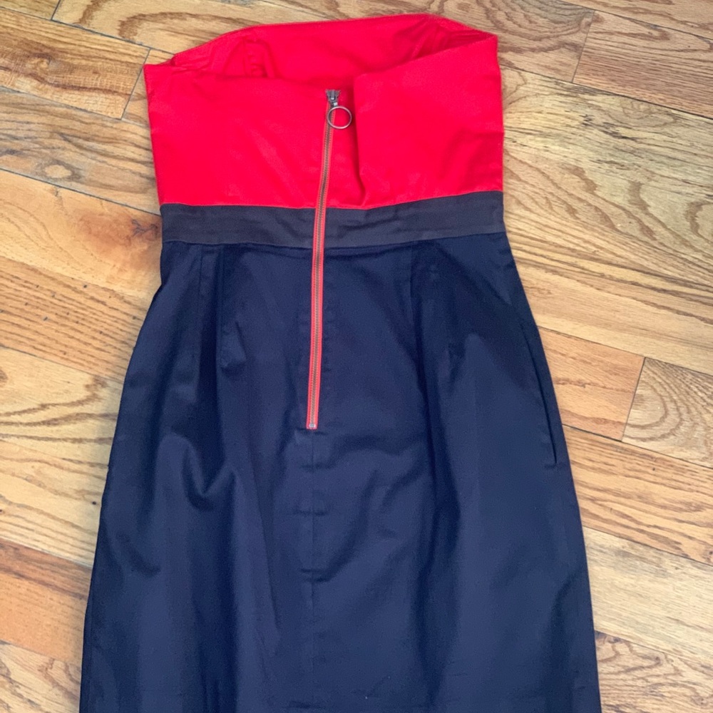 French Connection Color-Block Strapless Dress - image 4